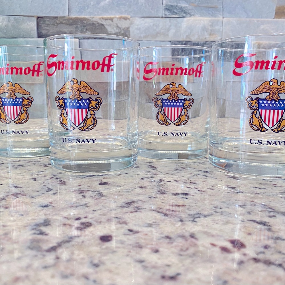 US Navy set of 4 12 oz highball glasses NIB